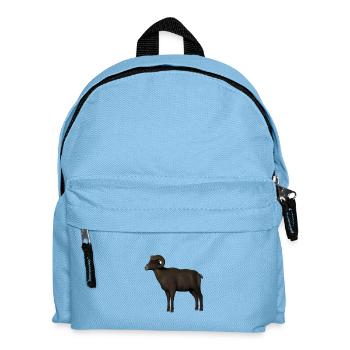 Starker Steinbock Symbolik auf Naturdesign - Kinder Rucksack - Hellblau - Vorne