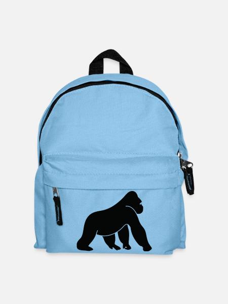 Ein wilder Gorilla - Kinder Rucksack - Hellblau