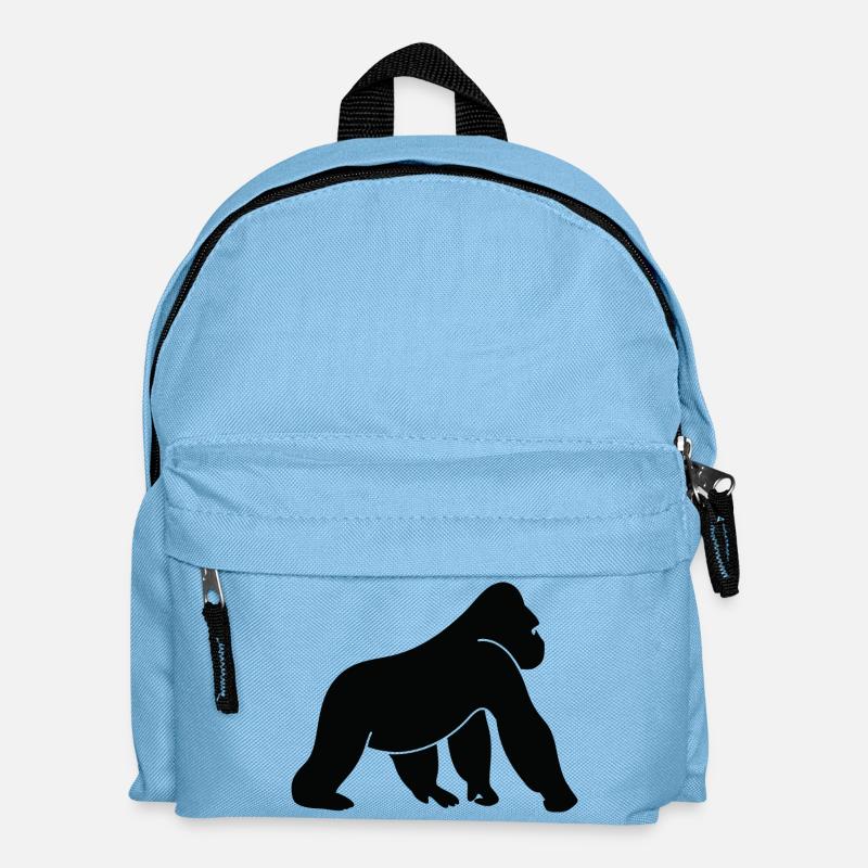 Ein wilder Gorilla - Kinder Rucksack - Hellblau
