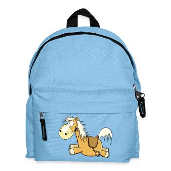 Happy Haflinger Fuchs Horse I Rider Gift - Kids' Backpack - light blue - Front