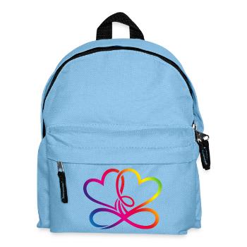 Two Hearts Rainbow Infinity Love CSD LGBT - Kids' Backpack - light blue - Front