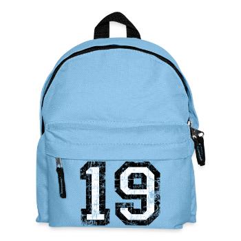 Zahl 19 (Vintage Weiß) 19. Geburtstag Nr. 19 - Kinder Rucksack - Hellblau - Vorne
