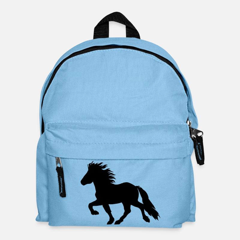 Süßes Islandpferd, Tölter No. 6, Isländer - Kinder Rucksack - Hellblau