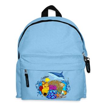 plongée - plongée sous-marine monde vie marine - Sac à dos Enfant - bleu clair - Devant