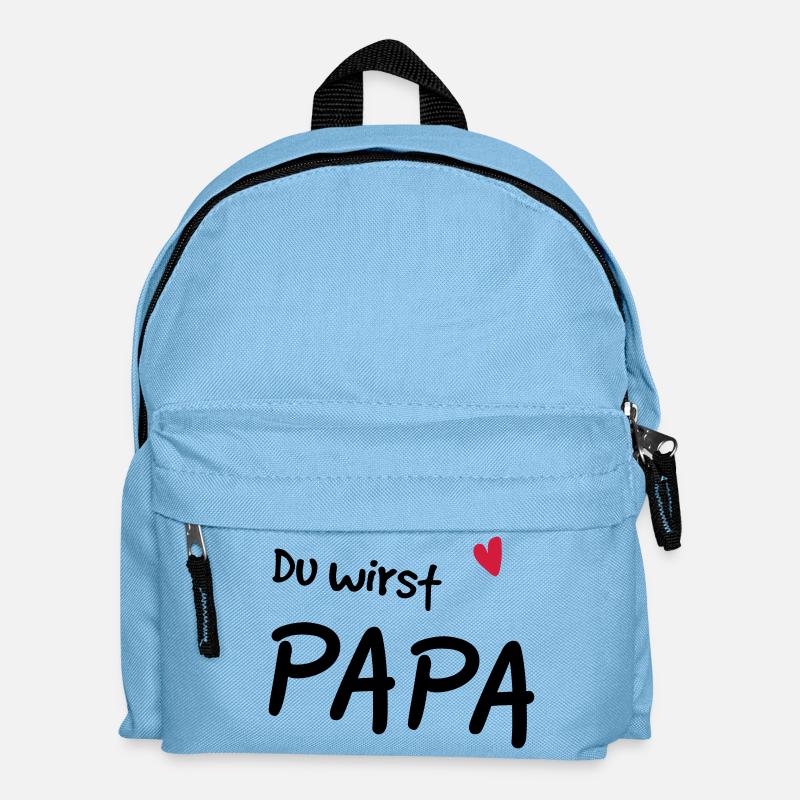 Du wirst Papa - Kinder Rucksack - Hellblau