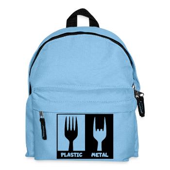 Plastique contre métal lourd. métal, roche dure # - Sac à dos Enfant - bleu clair - Devant
