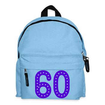 60 JAHRE. 60-JÄHRIGES JUBILÄUM. GEBURTSTAG 60 JAHRE. JAHR - Kinder Rucksack - Hellblau - Vorne
