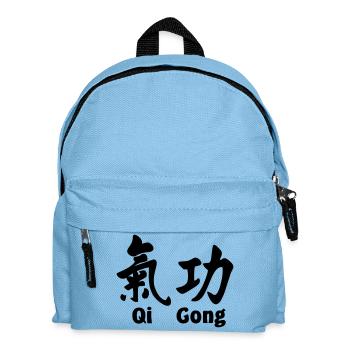 QI-Gong-Skript mit Text horizontal - Kinder Rucksack - Hellblau - Vorne