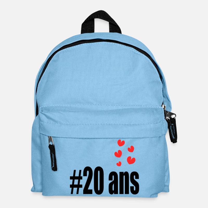 20 ANS. 20e ANNIVERSAIRE. ANNIVERSAIRE 20 ANS. 20 - Sac à dos Enfant - bleu clair