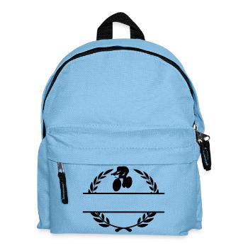 Bahnradfahrer Lorbeerkranz - Kinder Rucksack - Hellblau - Vorne