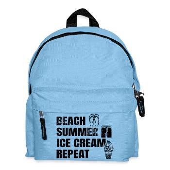 Beach Summer Ice Cream Repetition - Kids' Backpack - light blue - Front