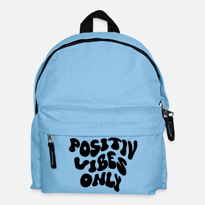 Positiv Vibes Only - Kinder Rucksack - Hellblau