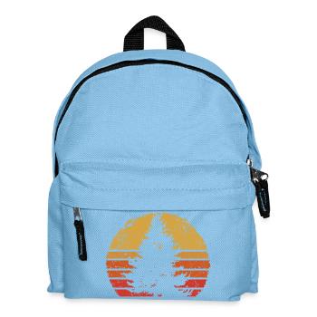 Silhouette de pin coucher de soleil - Sac à dos Enfant - bleu clair - Devant