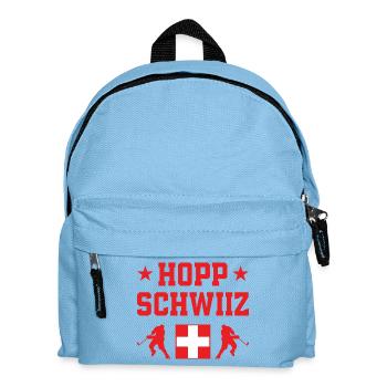 Hopp Schwiiz National Ice Hockey Team - Kids' Backpack - light blue - Front
