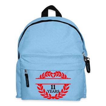 Name banner eleven years, heart laurel wreath - Kids' Backpack - light blue - Front