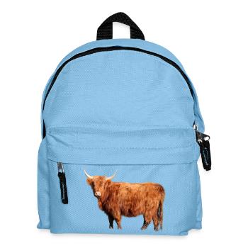 Scottish Highland cattle - Kids' Backpack - light blue - Front