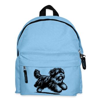 Tibet Terrier - Kinder Rucksack - Hellblau - Vorne