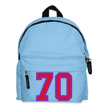 70. 70 YEARS. 70th ANNIVERSARY. 70 YEARS ANNIVERSARY. - Kids' Backpack - light blue - Front