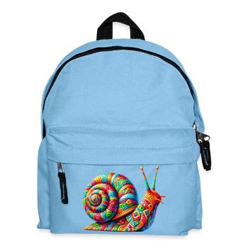Schnecke - Kinder Rucksack - Hellblau - Vorne
