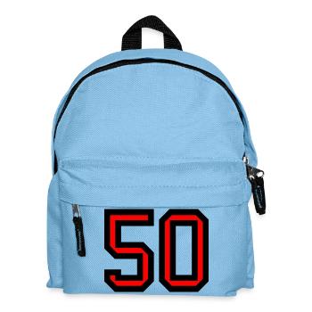 50. 50 ANS. 50e ANNIVERSAIRE. ANNIVERSAIRE 50 ANS. - Sac à dos Enfant - bleu clair - Devant
