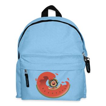 Surfing watermelon - Kids' Backpack - light blue - Front