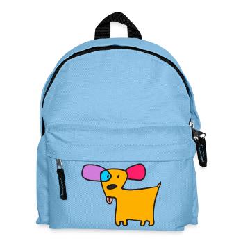 06 Doggie Short Farbe - Kinder Rucksack - Hellblau - Vorne