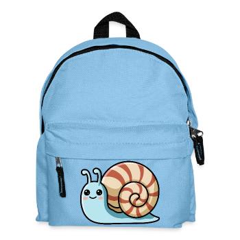 Escargot mignon Kawaii - Sac à dos Enfant - bleu clair - Devant
