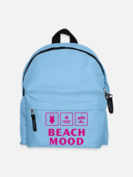 Beach Mood Sommer Sonne Meer Urlaub - Kinder Rucksack - Hellblau