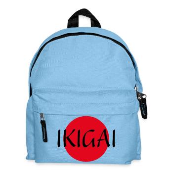 Ikigai - what is worth living for. Meaning Joy - Kids' Backpack - light blue - Front