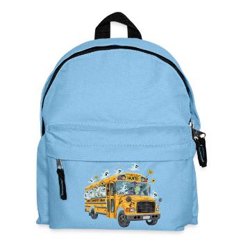 Spukhafter Schulbus mit Geistern und Hexe - Kinder Rucksack - Hellblau - Vorne