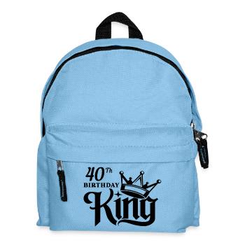 40th birthday king - Kids' Backpack - light blue - Front