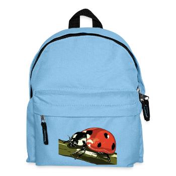 Coccinelle sur la tige de la plante - Sac à dos Enfant - bleu clair - Devant