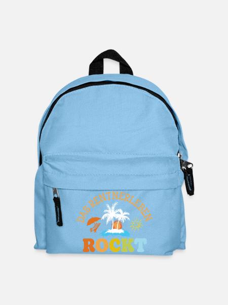 Das Rentnerleben rockt Geschenk Rente Pension  - Kinder Rucksack - Hellblau