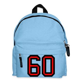 60. 60 ANS. 60e ANNIVERSAIRE. ANNIVERSAIRE 60 ANS. - Sac à dos Enfant - bleu clair - Devant