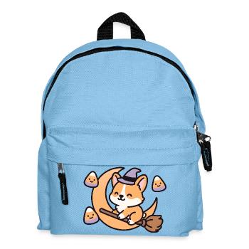 Sorcerer Fox on the Moon - Kids' Backpack - light blue - Front