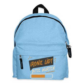 Irony invites please wait - funny design for the office - Kids' Backpack - light blue - Front