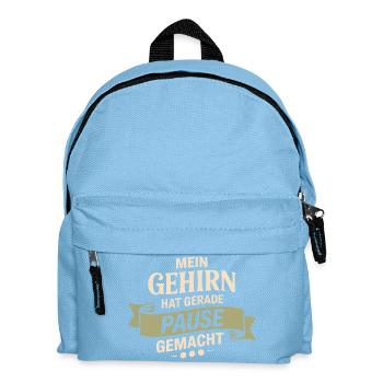 Mon cerveau vient de faire une pause - Sac à dos Enfant - bleu clair - Devant
