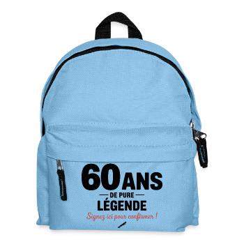 60 Years of Pure Legend Funny Birthday Gift - Kids' Backpack - light blue - Front