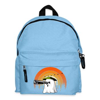 Bird Watcher Ghost Halloween Birder Lazy Costume - Kids' Backpack - light blue - Front