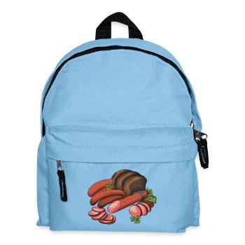Savory Sausage & Bread Collage - Kids' Backpack - light blue - Front
