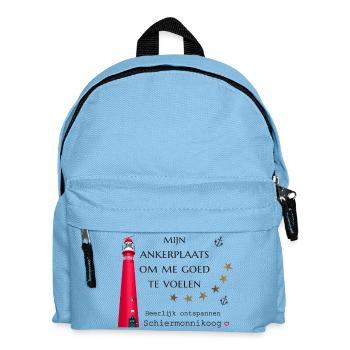 My anchorage Schiermonnikoog, hand drawing - Kids' Backpack - light blue - Front