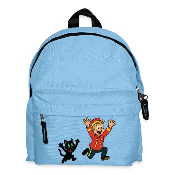 Franky und Meeko rennen glücklich - Kinder Rucksack - Hellblau - Vorne