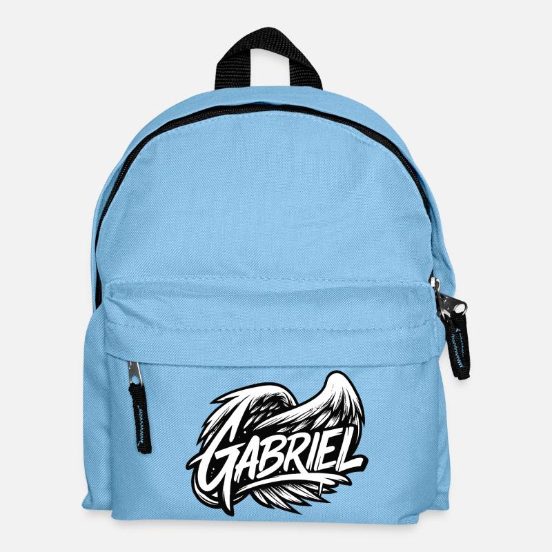 Archangel Gabriel | Simple Graffiti Style - Kids' Backpack - light blue