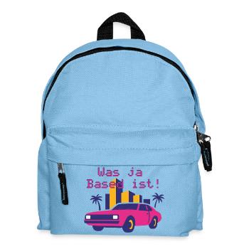 Neon Retro Cabrio Miami Stil (Was ja Based ist!) - Sac à dos Enfant - bleu clair - Devant