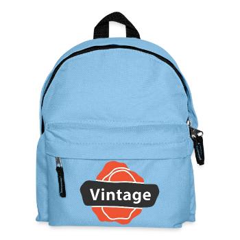 Art vintage rétro à l’ancienne - Sac à dos Enfant - bleu clair - Devant