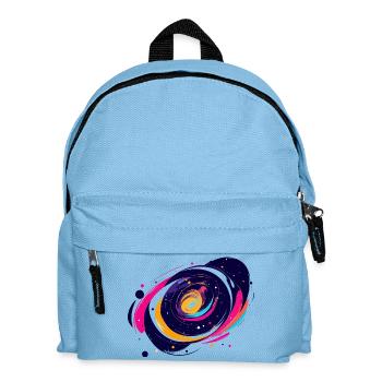 Color Swirl Galaxy Outer Space Pattern - Kids' Backpack - light blue - Front