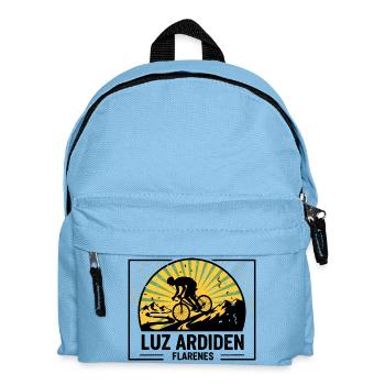 Luz Ardiden Pyrenees Cycling Switchbacks Art - Kids' Backpack - light blue - Front