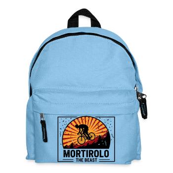 Mortirolo Italien Radfahren Härtester Anstieg Kunst - Kinder Rucksack - Hellblau - Vorne
