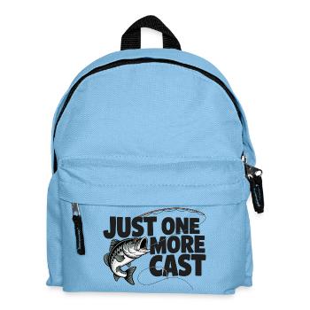  Just One More Cast Angeln Spruch Für Angler und - Kinder Rucksack - Hellblau - Vorne