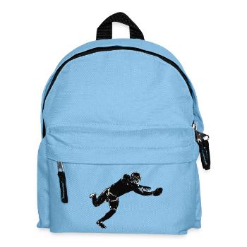 Silhouette du football américain – Un match en action - Sac à dos Enfant - bleu clair - Devant